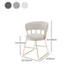 Scandinavian Style Open Back Chairs Armless Metal Dining Chairs
