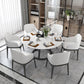 Contemporary Round Dining Table White Sintered Stone Dining Table with Pedestal Base Clearhalo ' dining_table' 'Dining Tables & Seating' 'Dining Tables' 'Furniture' 'furniture_dining_table' 'Kitchen & Dining Furniture' 'kitchen&dining_furn' 'kitchen' 'kitchen_dining_table' 1200x1200_d40ef2a5-daad-48be-93c5-197472d6d36f