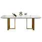 Rectangle Traditional Luxury Dining Table White Sintered Stone Table with Gold Double Pedestal Clearhalo ' dining_table' 'Dining Tables & Seating' 'Dining Tables' 'furn' 'furn_dining_table' 'Furniture' 'furniture_dining_table' 'Kitchen & Dining Furniture' 'kitchen&dining_furn' 'kitchen' 'kitchen_dining_table' 1200x1200_d40f57b4-13f2-4994-ab0b-6f59b1323f19