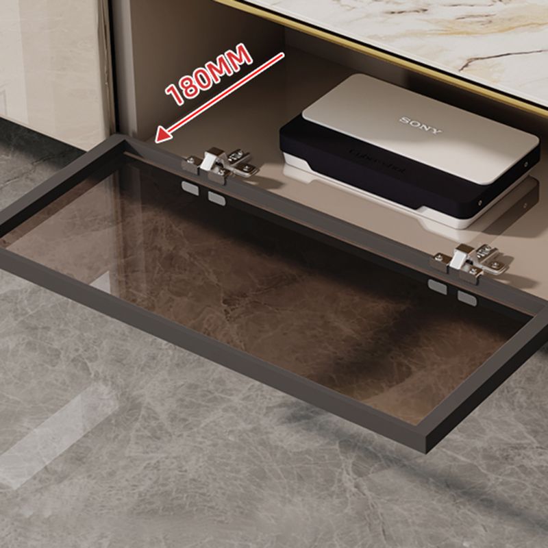 Contemporary Media Console Stone TV Media Console with 4 Drawers Clearhalo 'furn' 'furn_tv_stands_entertainment_centers' 'Furniture' 'Living Room Furniture' 'TV Stands & Entertainment Centers' 'TV Stands & Media Storage Furniture' 'tv_stands_entertainment_centers' 1200x1200_d410db7d-6958-4695-a461-a9f5493f2e9f