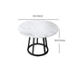 Mesa de comedor de base de hierro negro redondo Mesa de pedestal de piedra moderna
