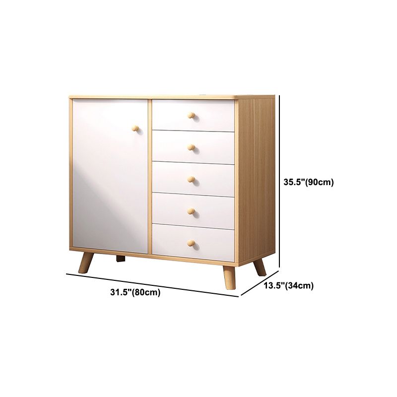 Modern Rectangle Accent Cabinet Wood Knobs Cabinet with Drawer Clearhalo 'Cabinets & Chests' 'cabinets_chests' 'furn' 'furn_cabinets_chests' 'Furniture' 'Living Room Furniture' 1200x1200_d4114cf9-1475-4f0f-bbd8-81ca73f5784c