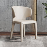 Faux Leather Contemporary Dining Room Chair Matte Finish Wingback Side Dining Chair Clearhalo ' kitchen&dining_furn' 'Dining Chairs' 'Dining Tables & Seating' 'dining_chair' 'furn' 'furn_dining_chair' 'Furniture' 'furniture_dining_chair' 'Kitchen & Dining Furniture' 'kitchen' 1200x1200_d411874f-40a2-46ca-99b7-97a6d677fa36