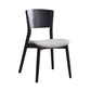 Wood Kitchen Dining Side Chair Open Back Dining Side Chair in Black Frame