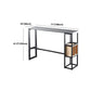 Industrial Bar Table 42-inch Height Stone Top Bistro Table with Storage Shelf Clearhalo 'Bar Furniture' 'Bar Tables' 'bar_tables' 'furn' 'furn_bar_tables' 'Furniture' 'furniture_bar_tables' 'Kitchen & Dining Furniture' 1200x1200_d413c6bc-1418-4b80-8603-7f7d85bf7ddf
