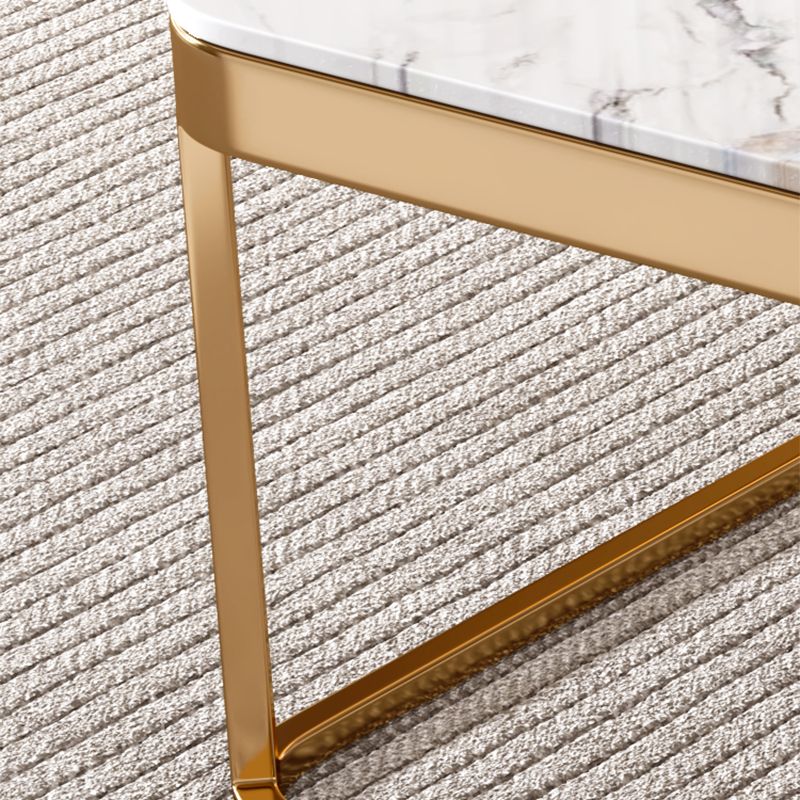 Glam Nesting Couchtisch-Set, Couchtisch aus Schiefer mit quadratischem Rahmen