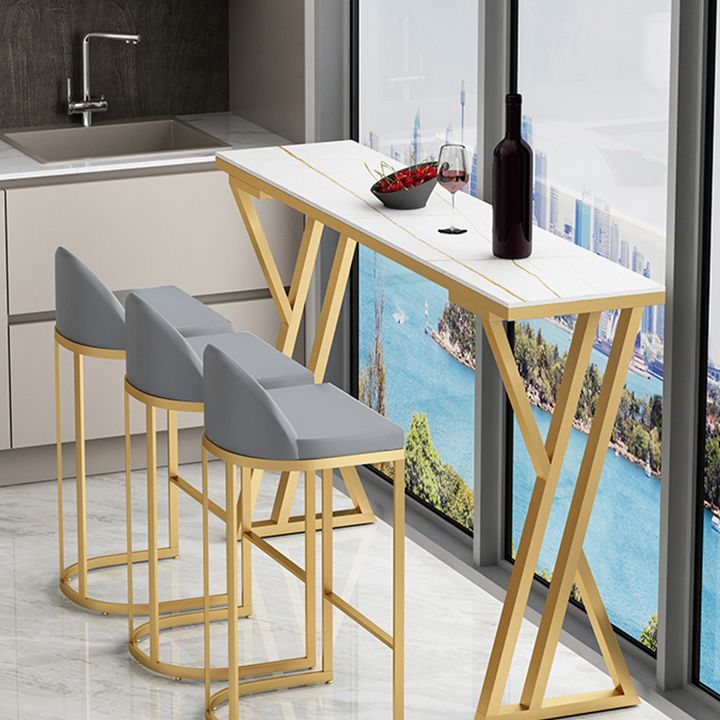 Contemporary Rectangle Bar Dining Table Indoor Bar Height Cocktail Table 42-Inch Top Clearhalo 'Bar Furniture' 'Bar Tables' 'bar_tables' 'furn' 'furn_bar_tables' 'Furniture' 'furniture_bar_tables' 'Kitchen & Dining Furniture' 'kitchen&dining_furn' 'kitchen' 1200x1200_d4158a56-34b1-49c6-a93b-b63b8a4f8dba