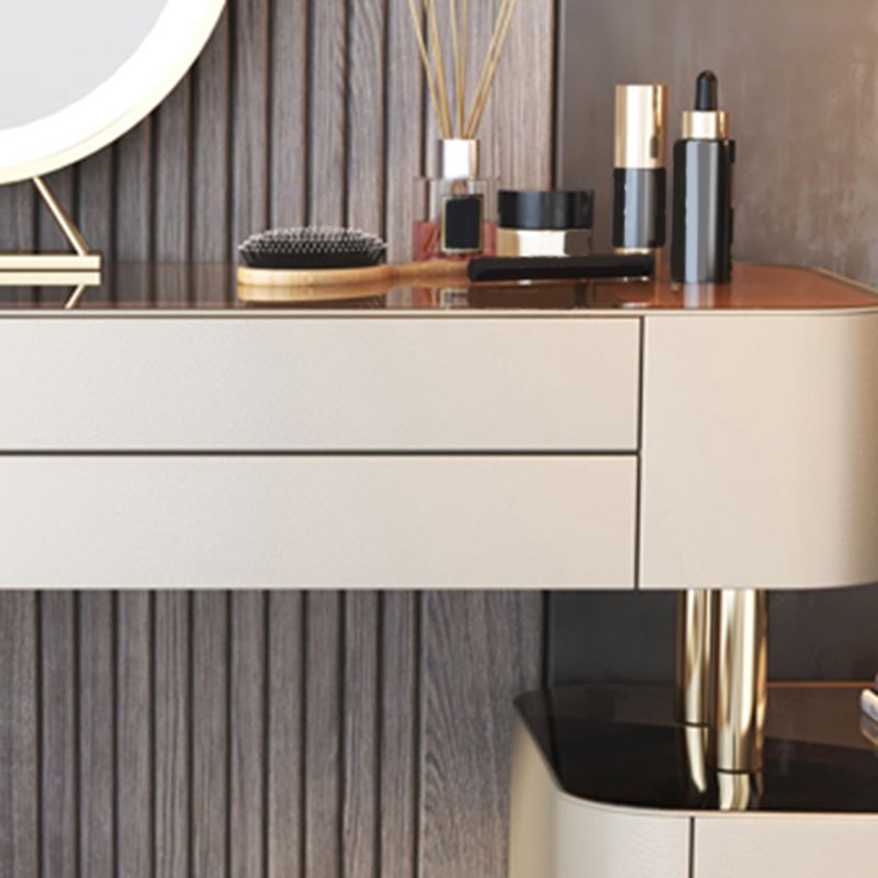 30.70 "High Makeup tocadoras de tocador Tablas de tocador blanco con cajón