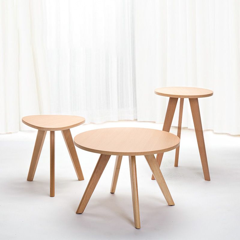 Contemporary Wooden Cocktail Table Round / Square / Triangle Top Coffee Table Clearhalo 'Coffee & Accent Tables' 'Coffee Tables' 'coffee_tables' 'furn' 'furn_coffee_tables' 'Furniture' 'Living Room Furniture' 1200x1200_d4176a66-9fb4-4122-b86e-59a88ccb6e6c