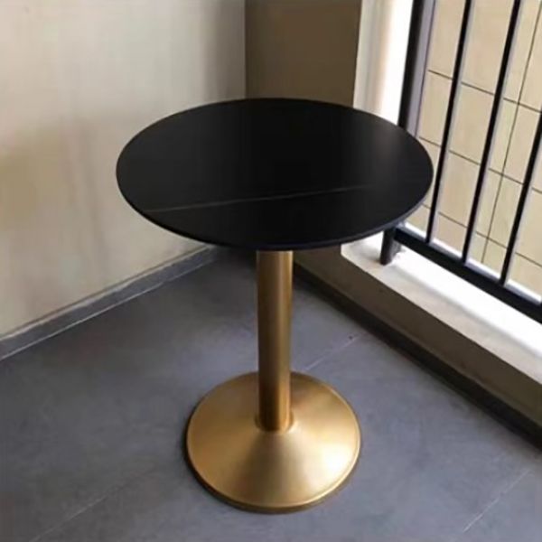 Glam Style Dining Table Round Stone Top Dinner Table Kitchen Home Clearhalo 'Dining Tables & Seating' 'Dining Tables' 'dining_table' 'furn' 'furn_dining_table' 'Furniture' 'furniture_dining_table' 'Kitchen & Dining Furniture' 'kitchen' 'kitchen_dining_table' 1200x1200_d41780c8-db99-4ca3-8338-19999aab97f8