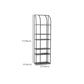 Industrial Metal Bookcase Etagere 5 Shelves Open Back Bookshelf