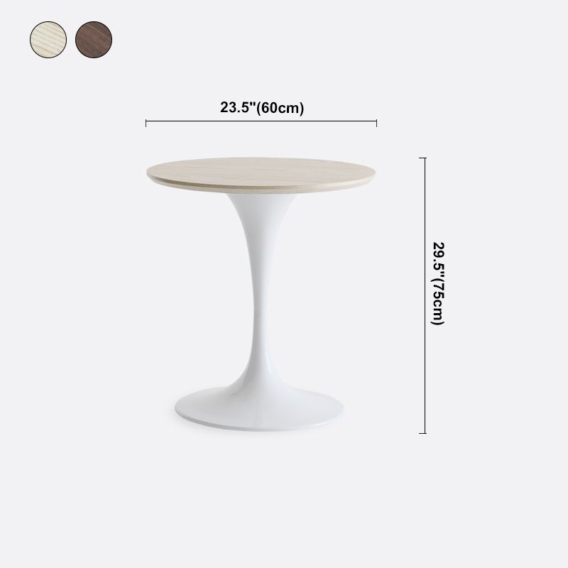 Minimalist Round Standard Table MDF Kitchen Dining Table with Tulip Base Clearhalo ' dining_table' 'Dining Tables & Seating' 'Dining Tables' 'furn' 'furn_dining_table' 'Furniture' 'furniture_dining_table' 'Kitchen & Dining Furniture' 'kitchen&dining_furn' 'kitchen' 'kitchen_dining_table' 1200x1200_d41b3cc9-2997-4f1f-bcc0-0261d56561c9