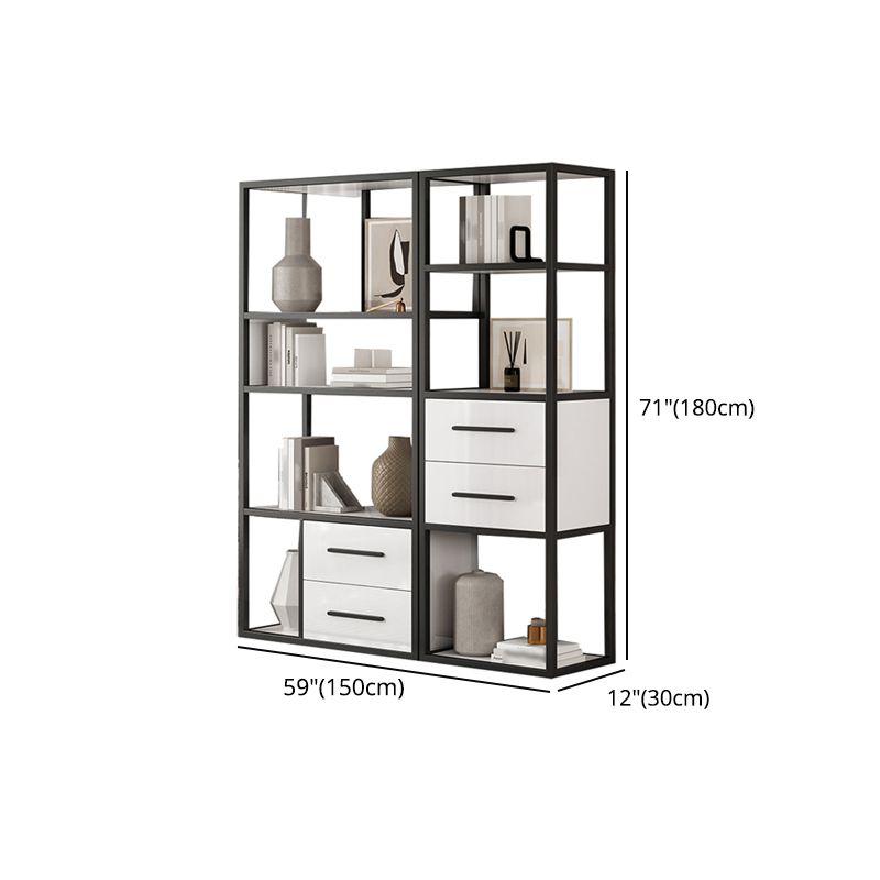 Glam Style Bookshelf Open Back Bookcase for Home Office and Study Room Clearhalo 'Bookcases' 'furn' 'furn_bookcases' 'Furniture' 'furniture_bookcases' 'Office Furniture' 1200x1200_d41c45f3-3808-48f8-9318-06814cfd6585