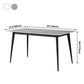 Industrial Sintered Stone 55" Wide Dining Table Rectangle Shape Table with 4 Legs Base Clearhalo ' dining_table' 'Dining Tables & Seating' 'Dining Tables' 'furn' 'furn_dining_table' 'Furniture' 'furniture_dining_table' 'Kitchen & Dining Furniture' 'kitchen&dining_furn' 'kitchen' 'kitchen_dining_table' 1200x1200_d41c9665-b3ee-4694-b2b2-a3e63c42c570