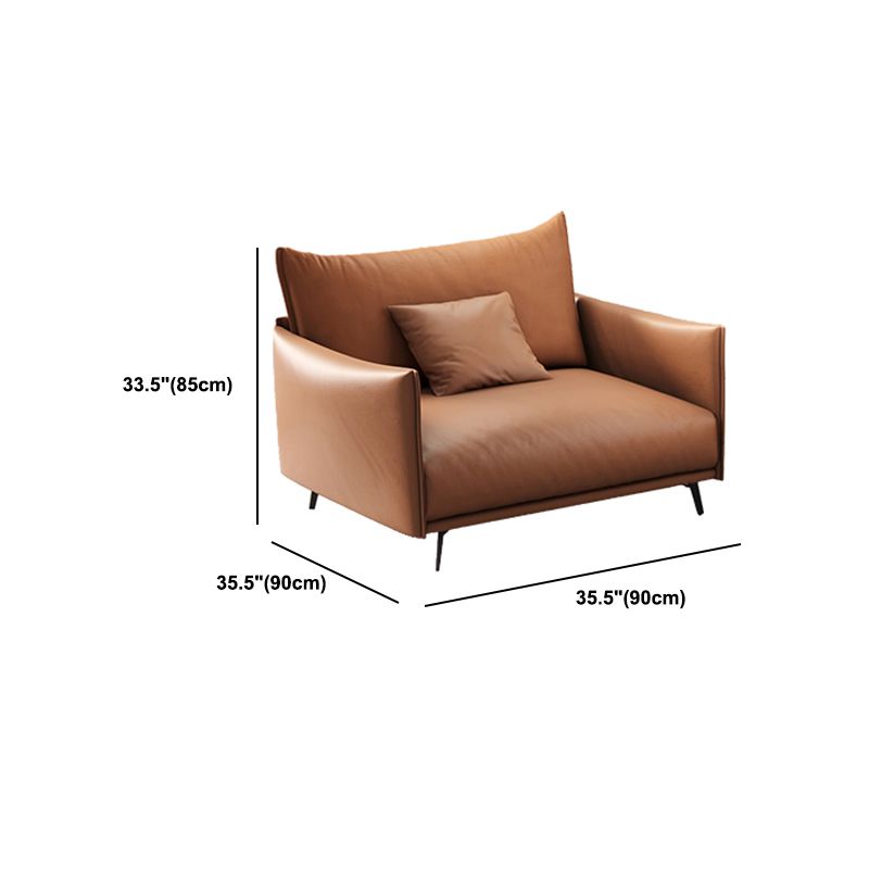 Sofá estándar de sofá de brazo de esmoquin contemporáneo con 2 almohadas para sala de estar