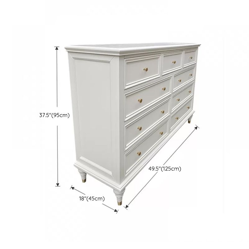 Glam Solid Wood Chest Home Storage Chest in White with Drawers Clearhalo 'Bedroom Furniture' 'Dressers & Chests' 'dressers_chests' 'furn' 'furn_dressers_chests' 'Furniture' 1200x1200_d41df08e-fab2-4108-b4df-96e8758c4717