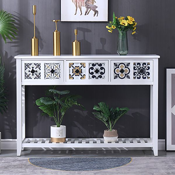 Tavolo di accento moderno della metà del secolo con cassetti per la console Hall