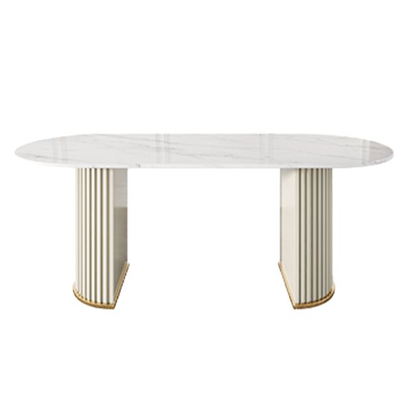 Glam 1/2/5/7 Pieces Dining Set Sintered Stone Dining Table Set with PU Leather Chairs Clearhalo 'Dining Room Sets' 'Dining Tables & Seating' 'dining_room_set' 'furn' 'furn_dining_room_set' 'Furniture' 'furniture_dining_room_set' 'Kitchen & Dining Furniture' 'kitchen&dining_furn' 'kitchen' 1200x1200_d41eeb2d-e977-447e-8e23-ece15f801bf8