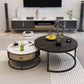 Frame Base Design Marble Metal Iron Black Base Round Coffee Table Clearhalo 'Coffee & Accent Tables' 'Coffee Tables' 'coffee_tables' 'furn' 'furn_coffee_tables' 'Furniture' 'Living Room Furniture' 1200x1200_d41ff491-46cc-427d-a9a8-cac7cb305416