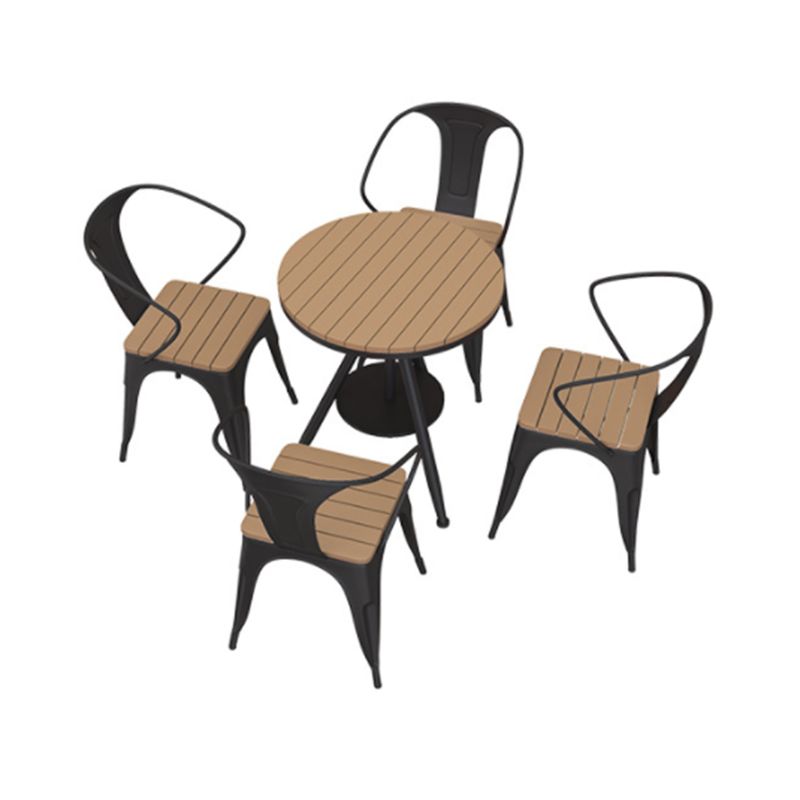 Nordic 1/2/3 Stücke Essgüter rund Plastikholz Esstisch für Balkon