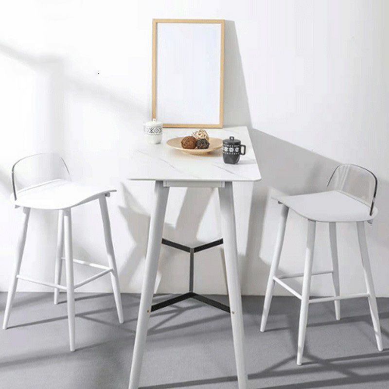 Scandinavian Footrest Home Stool Matte Finish Plastic Bar Stool Clearhalo 'Bar Furniture' 'Bar Stools' 'bar_stools' 'furn' 'furn_bar_stools' 'Furniture' 'furniture_bar_stools' 'Kitchen & Dining Furniture' 1200x1200_d4201bc2-7cd9-4680-baae-1c9935b274cd