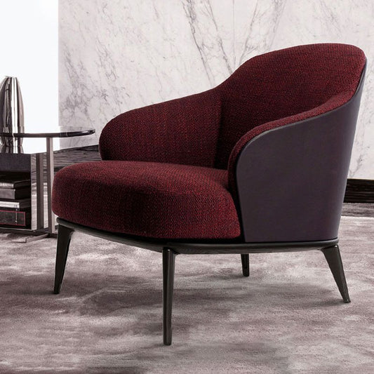 Mid-century Modern Accent Chair Solid Color Fixed Back Armchair Clearhalo 'Accent Chairs' 'accent_chairs' 'Chairs & Seating' 'furn' 'furn_accent_chairs' 'Furniture' 'Living Room Furniture' 1200x1200_d42093b9-ce8d-4312-8b79-1cb03bc28833