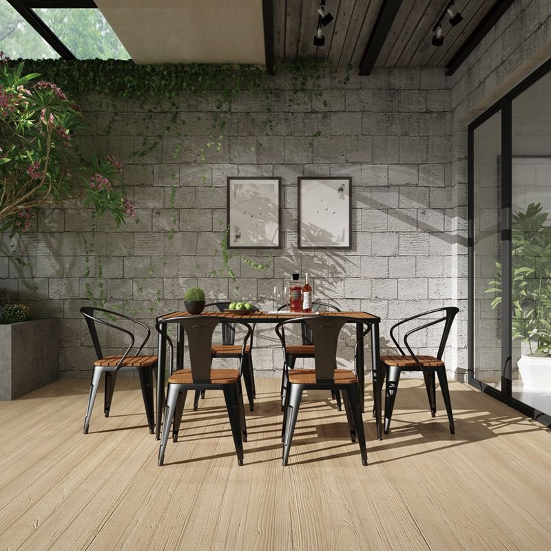 Juego de comedor de metal moderno 1/4/5/7 Piezas Muebles de comedor para cocina