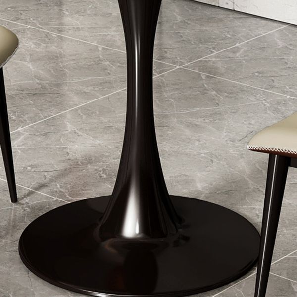 Contemporary Round Dining Table Sintered Stone Dining Table with Tulip Base for Home Kitchen Dinner Clearhalo ' dining_table' 'Dining Tables & Seating' 'Dining Tables' 'furn' 'furn_dining_table' 'Furniture' 'furniture_dining_table' 'Kitchen & Dining Furniture' 'kitchen&dining_furn' 'kitchen' 'kitchen_dining_table' 1200x1200_d420a389-16b4-4764-b6d4-54ee2214a349