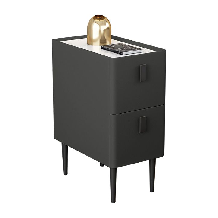 Steen top 2-lading nachtkastje 21,65-inch lange glamournachttafel