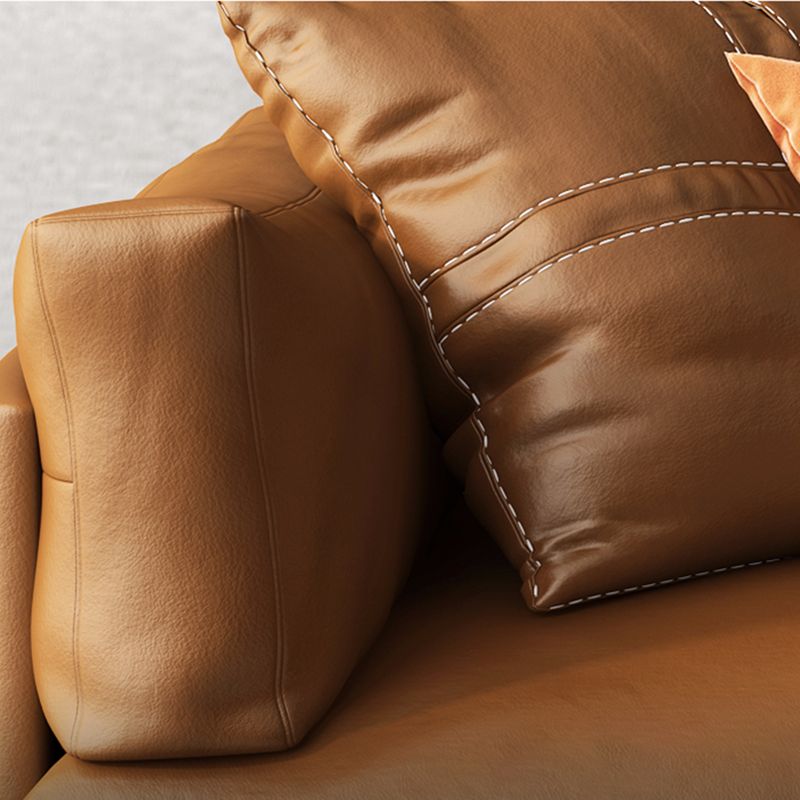 Coussins bruns contemporains Standard Oreiller Top Bras canapé en cuir authentique