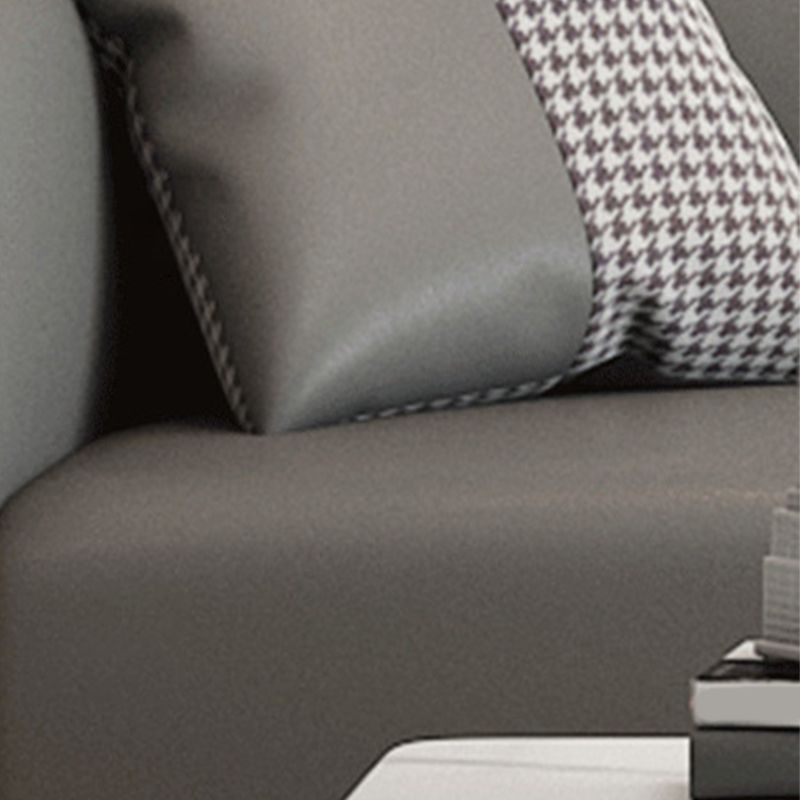 フェイクレザーソファタキシードアームステイン耐性ソファ25.59 "Hアパートメント