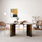 Oval Glass Dining Table Simplicity Double Pedestal Table for Dining Room Clearhalo 'Dining Tables & Seating' 'Dining Tables' 'dining_table' 'furn' 'furn_dining_table' 'Furniture' 'Kitchen & Dining Furniture' 1200x1200_d422b551-8b82-47af-a53f-833de41534b2
