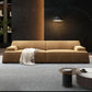 Contemporary Recessed Arm Sofa Tight Back Standard Sofa for Living Room