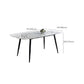White Top Table with 4 Metal Legs Industrial Rectangle Dining Table Clearhalo 'Dining Tables & Seating' 'Dining Tables' 'dining_table' 'furn' 'furn_dining_table' 'Furniture' 'Kitchen & Dining Furniture' 1200x1200_d4245ecd-17d3-4c91-a9fb-8beb80cf66ab