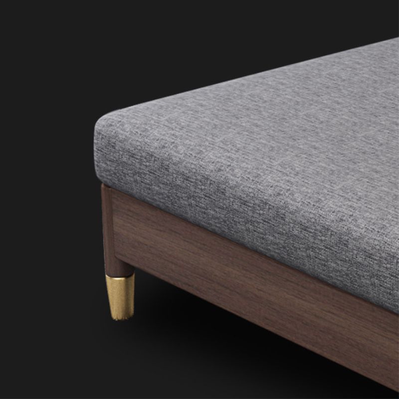 Fabric Modern Slipcovered Sofa Bed Armless Sofa with 2 Pillows