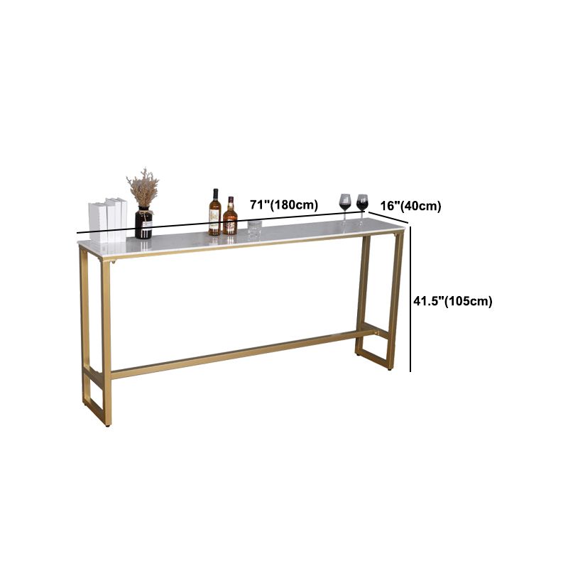Rechteckiger Bartisch im Glam-Stil, 1/2/5-teiliger Thekentisch aus Kunstmarmor für den Innenbereich