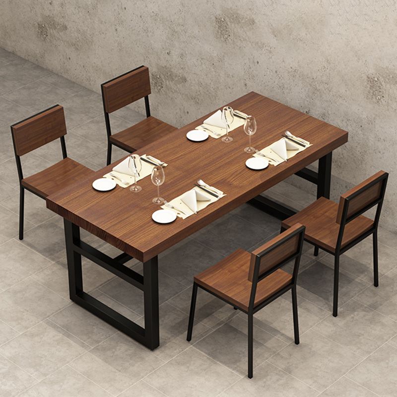Industrial Dinner Room Dining Table Pine Solid Wood Dining Table