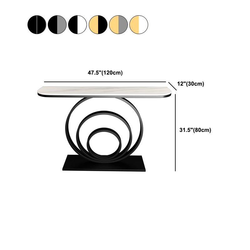 Tavolo console astratto di mezza luna glam e console astratta per Hall