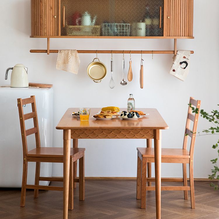 Simplicity Rectangle 4-foot Home Furniture Solid Wood Dining Table with Drawer Clearhalo ' dining_table' 'Dining Tables & Seating' 'Dining Tables' 'furn' 'furn_dining_table' 'Furniture' 'furniture_dining_table' 'Kitchen & Dining Furniture' 'kitchen&dining_furn' 'kitchen' 'kitchen_dining_table' 1200x1200_d4277803-5958-436e-a719-e025339e9313
