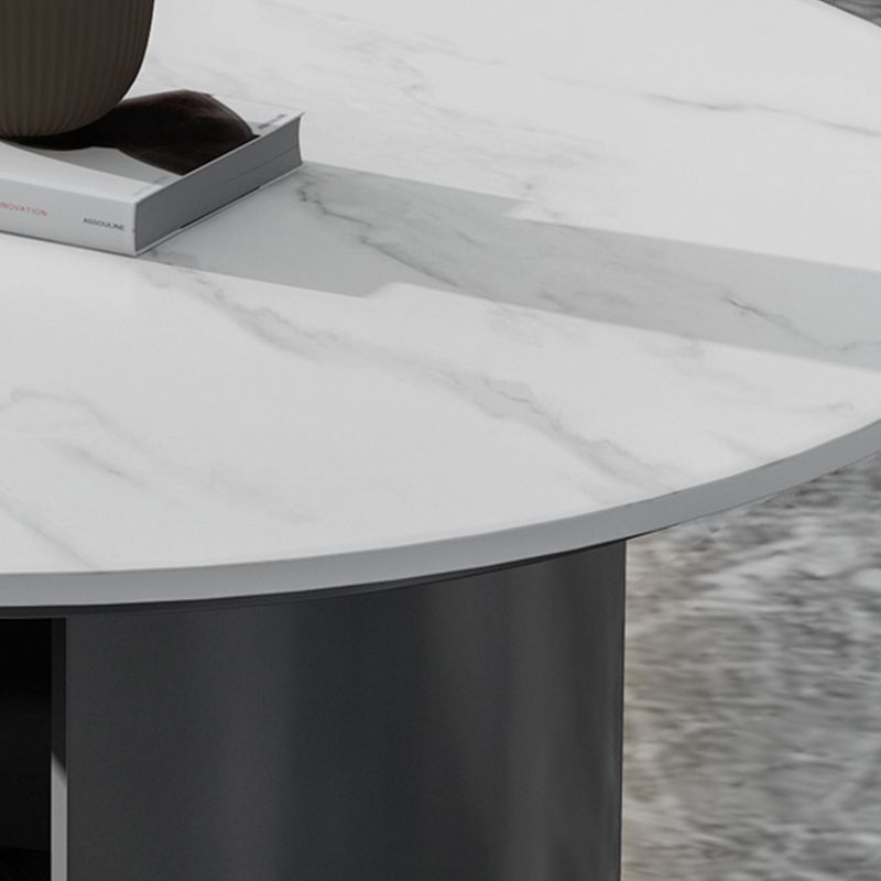 Modern 19.68" Tall Side Table Black Metal Sofa Side Accent Table