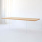 Rectangle Dining Table Natural Pine Wood Top Transparency Acrylic Base Table Clearhalo 'Dining Tables & Seating' 'Dining Tables' 'dining_table' 'furn' 'furn_dining_table' 'Furniture' 'Kitchen & Dining Furniture' 1200x1200_d428b4c4-cc52-49f4-b962-61bf72814a95