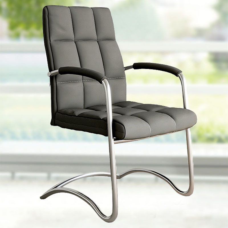 Modern Fixed Arms Desk Chair Faux Leather Mid Back Office Chair Clearhalo 'furn' 'furn_office_chair' 'Furniture' 'Office Chairs' 'Office Furniture' 'office_chair' 1200x1200_d42a5f44-b686-47a7-a3a3-6a246e165a4b
