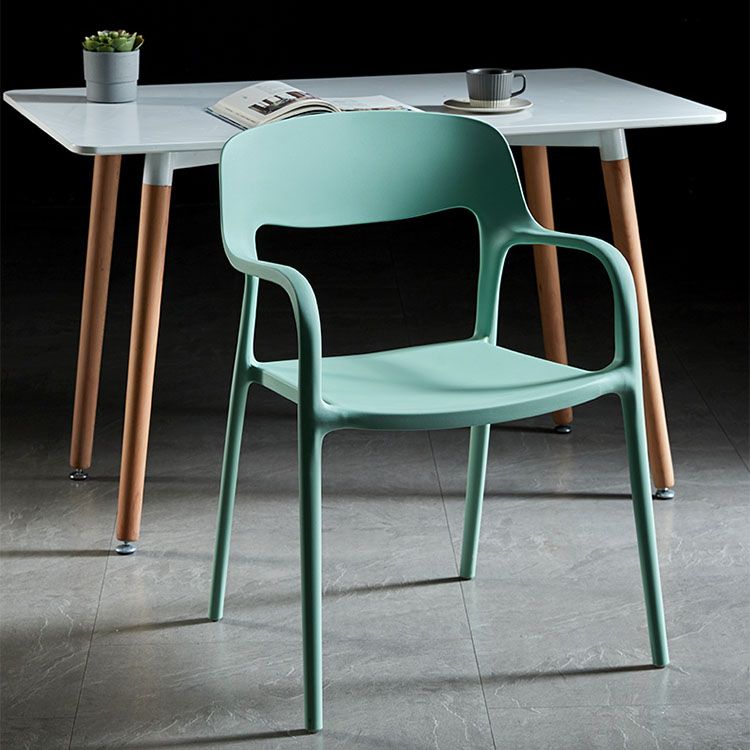 Modern Stackable Chair Dining Arm Open Back Chairs with Plastic Legs for Kitchen Clearhalo 'Dining Chairs' 'Dining Tables & Seating' 'dining_chair' 'furn' 'furn_dining_chair' 'Furniture' 'furniture_dining_chair' 'Kitchen & Dining Furniture' 1200x1200_d42af581-30a8-4a43-a79c-de0190eaa4b7