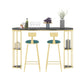 Glam Oval Bar Table Set 1/3 Pieces Stone Counter Table with Upholstered Stools Clearhalo 'Bar Furniture' 'furn' 'furn_home_bar_bar_sets' 'Furniture' 'Home Bars & Bar Sets' 'home_bar_bar_sets' 'Kitchen & Dining Furniture' 1200x1200_d42b3a4f-8925-4458-ad39-ad4a657acebe