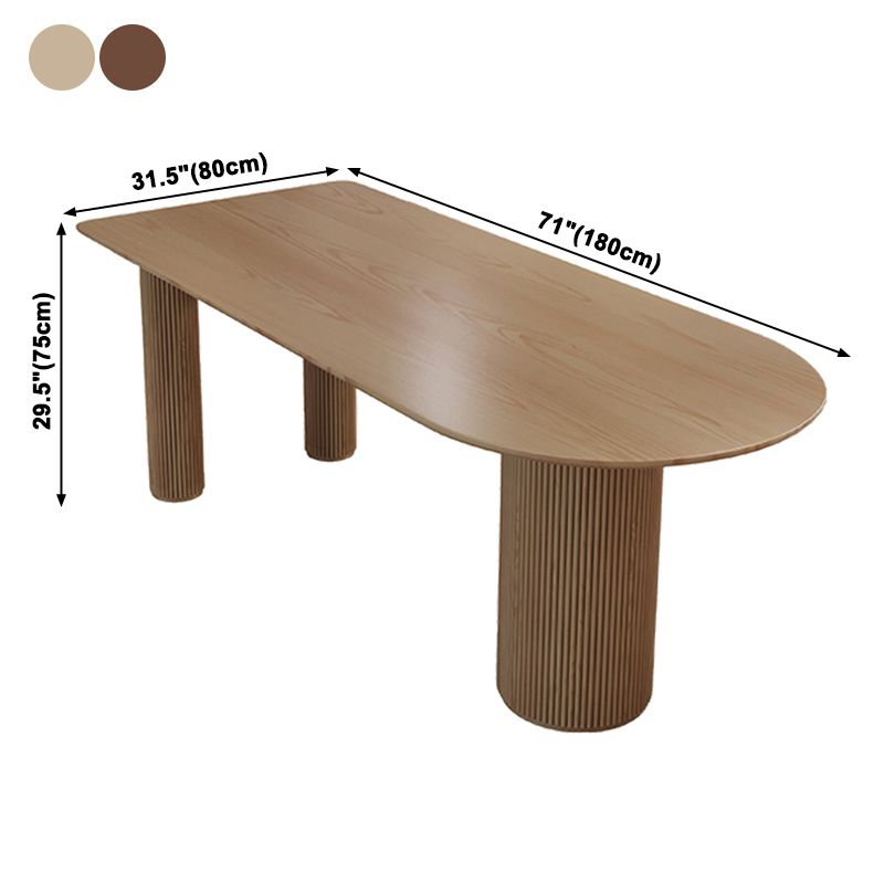 Free Form Pine Wood Dining Table in Nature/Walnut Modern Island Table with 3 Legs Clearhalo ' dining_table' 'Dining Tables & Seating' 'Dining Tables' 'furn' 'furn_dining_table' 'Furniture' 'furniture_dining_table' 'Kitchen & Dining Furniture' 'kitchen&dining_furn' 'kitchen' 'kitchen_dining_table' 1200x1200_d42b4729-48c1-426c-88f6-646eee0cfffe