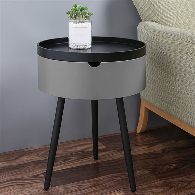 Mesa de mesa de 3 patas Conjunto de mesa de estilo contemporánea Top Table con almacenamiento con almacenamiento