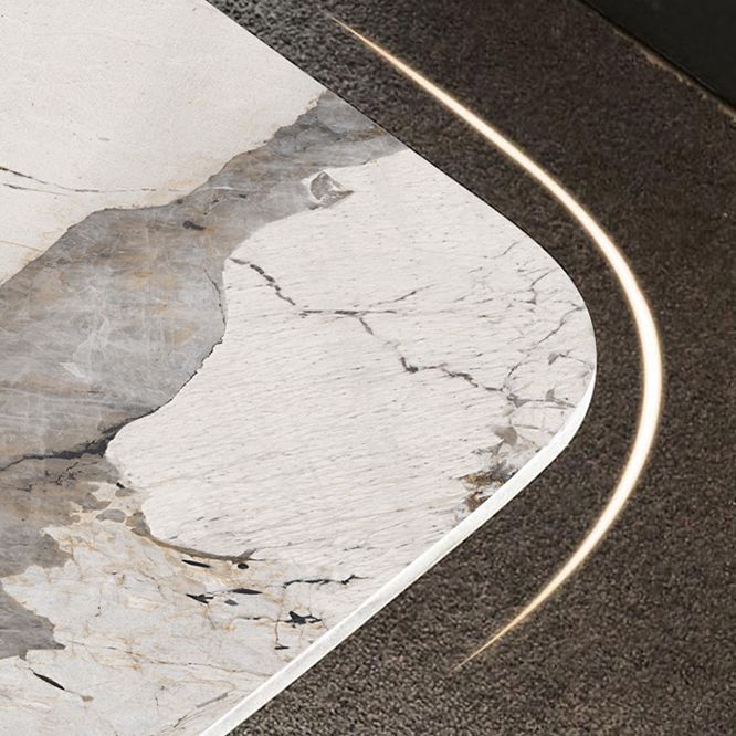 Mesa de comedor de piedra mesa industrial con base de pedestal