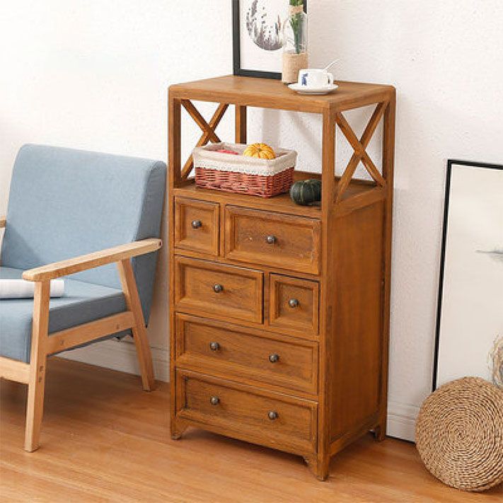 Retro Style Storage Chest Vertical Solid Wood Storage Chest Dresser for Bedroom Clearhalo 'Bedroom Furniture' 'Dressers & Chests' 'dressers_chests' 'furn' 'furn_dressers_chests' 'Furniture' 1200x1200_d42c08b8-17cf-4e8d-88dc-c67ae7e82273