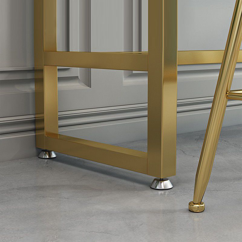 Stone Bar Table Traditional Luxury Rectangle Bar Table with Trestle Base in Gold Clearhalo 'Bar Furniture' 'Bar Tables' 'bar_tables' 'furn' 'furn_bar_tables' 'Furniture' 'furniture_bar_tables' 'Kitchen & Dining Furniture' 1200x1200_d42ca1a7-0941-40d2-86ee-028cf350bf05