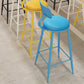 Nordischer Barhocker ohne Armlehnen, Barhocker aus Eisen, mit Kissen und Pedal